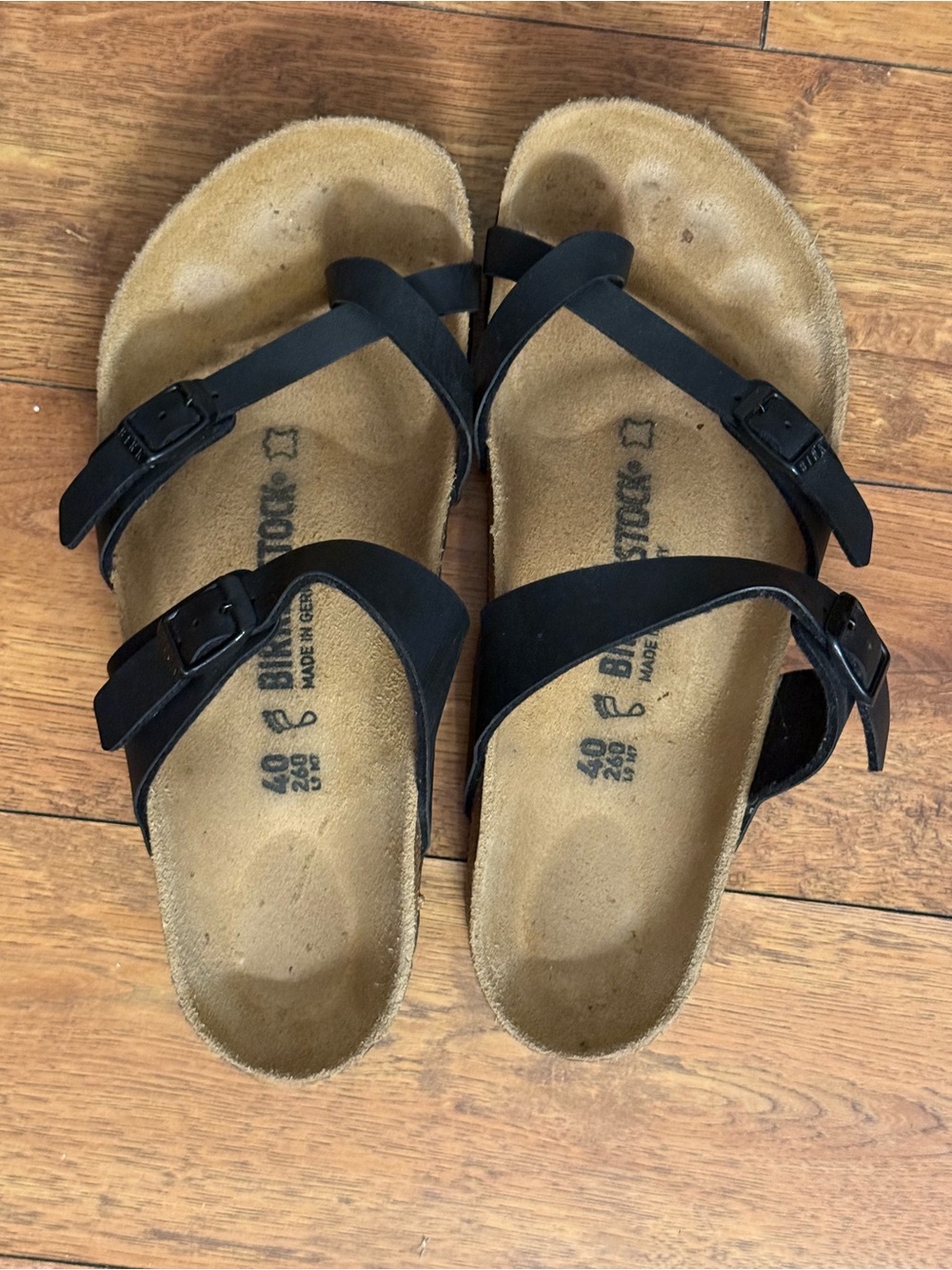 Birkenstock Black Mayari Sandals with Dual Buckle Straps